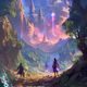 奇幻韩漫封面，异世界冒险史诗，绚丽魔法场景画风精细，韩漫大全奇幻精选